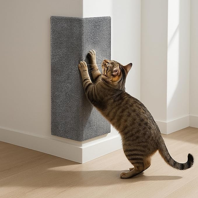 Wall Cat Scratcher & Corner Cat Scratcher – Indoor Scratching Post for Cats – Carpet Scratching Pad – Corner Scratchers for Indoor Cats – Wall Mounted Cat Mat