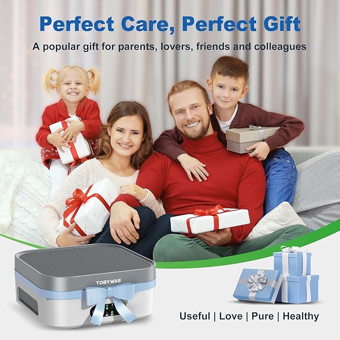 Air Purifier for Home – True HEPA Filter for Pets, Smoke & Allergies | 600 Sq Ft Coverage | Ultra-Quiet & Portable for Bedroom/Travel