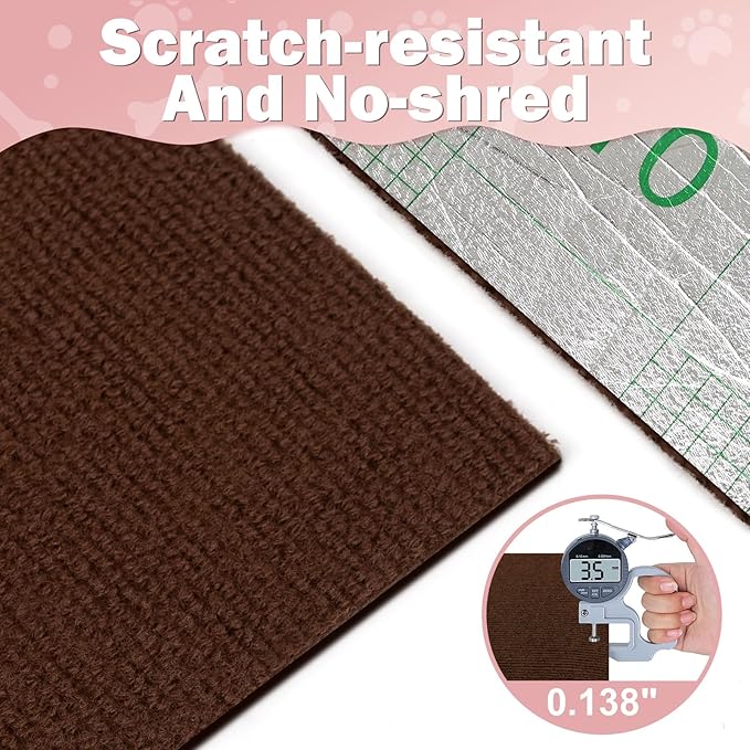 Cat Scratcher Pad,47.2"x15.8" Scratching Mat,Trimmable Anti Scratch Bed Couch Wall Corner Furniture Protector from Cat Claws,Easy Use for Cat Carpet/Door