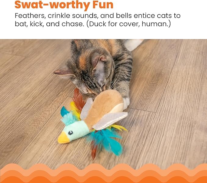 Catstages Flapperz Duck Plush Interactive Catnip Cat Toy
