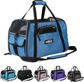 EliteField Soft Pet Carrier (3 Year Warranty, Airline Approved) Soft Sided Dog Puppy Cat Carrier Travel Bag (X-Large: 21" L x 12" W x 13" H, Sapphire Blue)