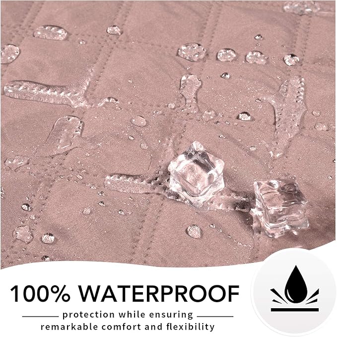 Easy-Going 100% Waterproof Dog Bed Cover, Non-Slip Pet Blanket for Furniture, Washable Couch Cover, Repleasement Sofa Cover (96X82 in,Pink)