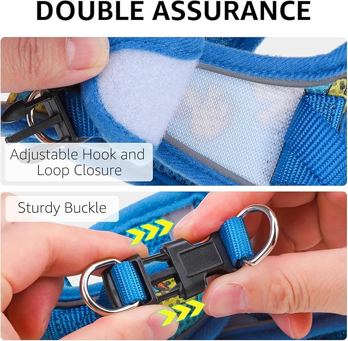 SCENEREAL Cat Harness & Leash Set Escape Proof - Adjustable Air Mesh Vest with Reflective Strips for Kittens, Puppies, Rabbits, Duck M