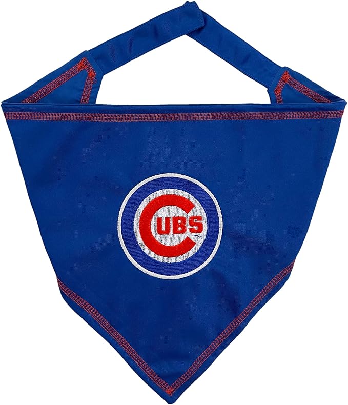 Pets First MLB Chicago Cubs TIE Bandana, Large/X-Large. Dog Bandana Scarf Bib for Pet Cat Dog. The Ultimate Game-Day, Party Bandanna, Birthday Event