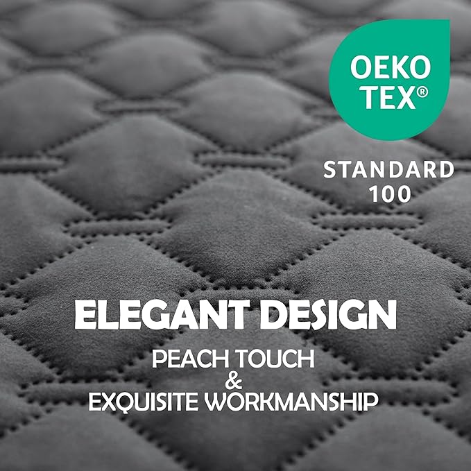 gogobunny 3X Stronger Waterproof Pet Blanket, Scratch Proof Furniture Protector for Dogs Cats, Reversible Cover 68x82 Inch, Dark Grey