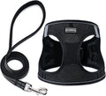 Dog Harness with Leash Set, No Pull Adjustable Reflective Step-in Puppy Pet Vest Harnesses for Small Medium Large Dogs and Cats,Black XL