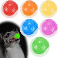 Glow Dog Ball, 2.5” Squeaky Dog Toy Ball, Dog Rubber Ball Toys for Small and Medium Dogs, Durable Dog Fetch Toys Puppy Chew Toys Pack of 6