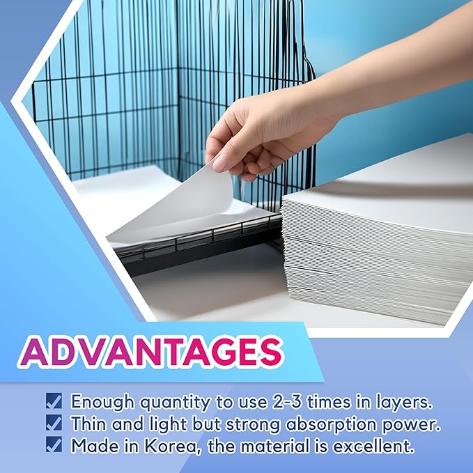HA SHI Bird Cage Liner - 120 Paper Sheets, 20" x 18", 2.9 lb - Suitable for Pet Habitats, Bulk Quantity for Extended Use, Newsprint Texture, Parcel Packaging