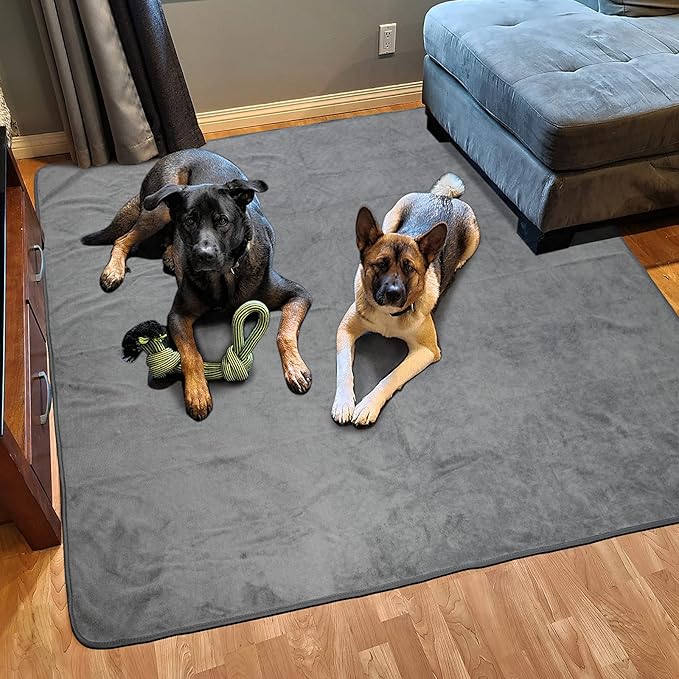 Dog Pee Pad Washable Extra Large, Instant Absorb Thicker Training Pads Non-Slip Pet Playpen Mat, Waterproof Reusable Floor Mat Ideal for Puppy Senior Dog Whelping Incontinence Housebreaking 65x48 Inch