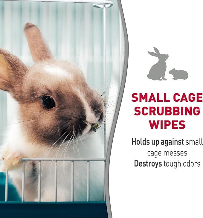 Nature’s Miracle Small Animal Cage Scrubbing Wipes 30Ct
