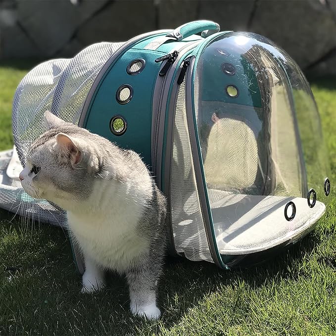 Dual Expandable Cat Backpack Carrier, Fit up to 20 lbs, Expandable Pet Carrier Backpack for Large Fat Cat and Small Puppy