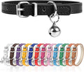 S Dog Collar for Small Dogs Adjustable Dog Collars Cat Collar for Small Medium Large Dogs 3/8 inch Width (Black, S)