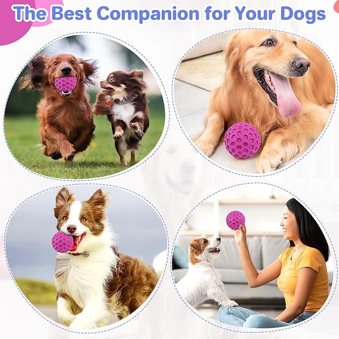 Interactive Squeaky Dog Balls, Dog Toys for Aggressive Chewers Large Breed for Relieving Anxiety, Tough Dog Chew Toys Balls for Aggressive Chewers, Outdoor Squeaky Cognitive Dog Toys