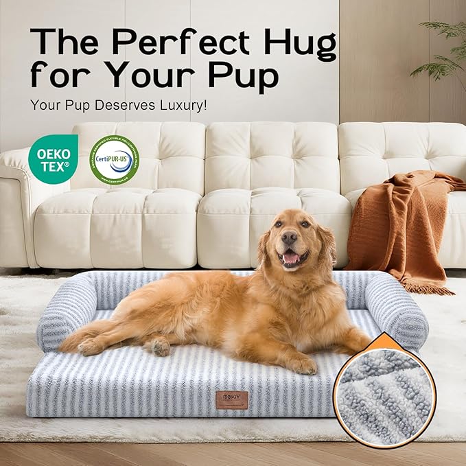 Dog Bed Medium Size Dog-Orthopedic Waterproof Bed for Dogs,Foam Couch Sofa with Washable Removable Cover & Non-Slip Bottom
