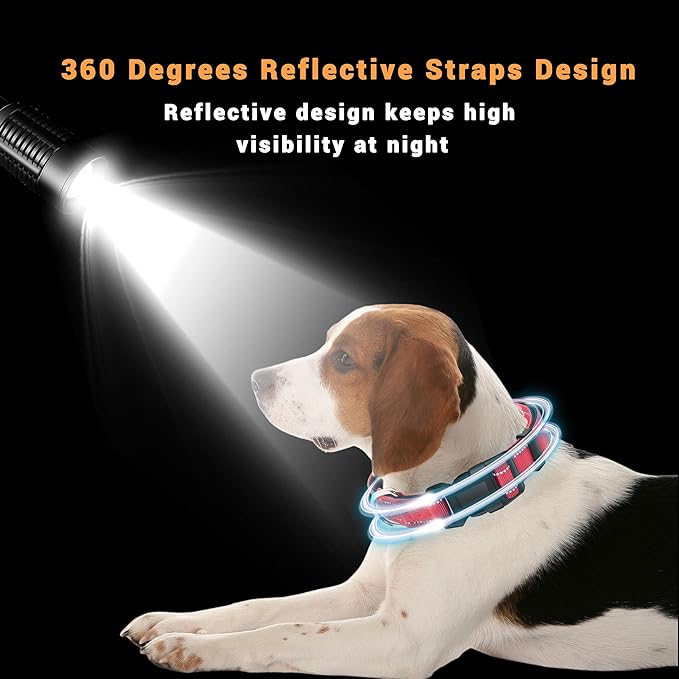 2 Pack Reflective Dog Collar with Safety Locking Buckle, Adjustable Soft Breathable Comfortable Nylon Pet Collar for Small, Medium and Large Dogs, Red, XL