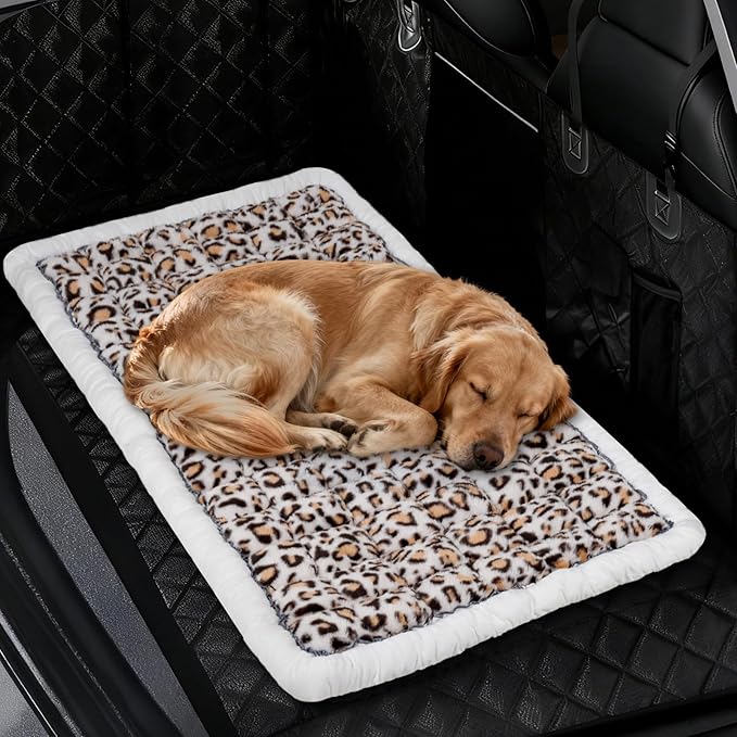 Car Back Seat Mat for Dog 53"x24" Dog Bed for Car Scratch Proof Non Slip Thick Odorless Non Fading Pet Travel Cushion Bed Overlay for Hard Bottom Extender & Cat Rabbit Pet Car Seat Cover Protector