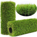 Artificial Grass Rug Outdoor Indoor 15FTX38FT Fake Grass Carpet Green Synthetic Grass Pet Turf Realistic Faux Grass Rug with Drain Holes for Garden Lawn Landscape Balcony Home Decor Patio