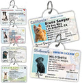 PawFurEver Personalized Dog Driver License ID Tag for Dogs & Cats - Custom Pet License Dog ID Tags Personalized Heavy Duty with Name, Photo & Phone Number, 50 States + DC (NorthDakota, Tag)