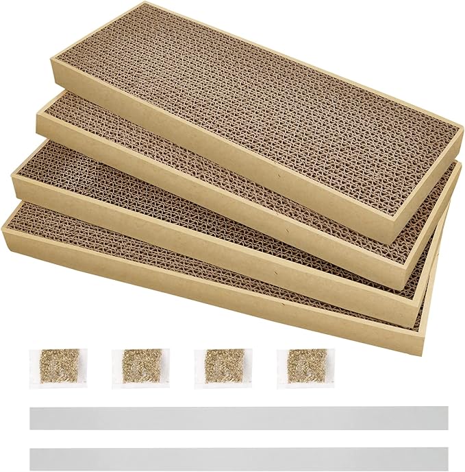 HappyFree SX Double-Sided Cat Scratch Pad: Premium Indoor Cat Scratcher, Cardboard & Post Design