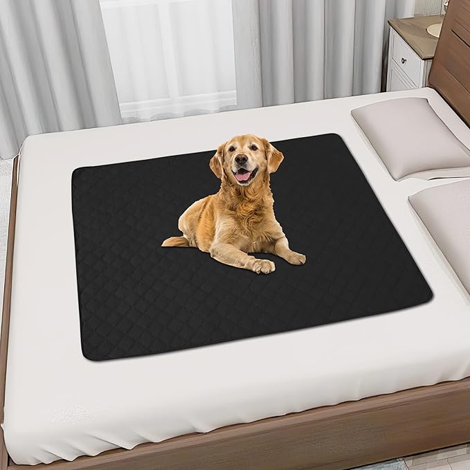 Easy-Going 100% Waterproof Dog Bed Cover, Non-Slip Pet Blanket for Furniture, Washable Couch Cover, Repleasement Sofa Cover (40X50 in,Black)