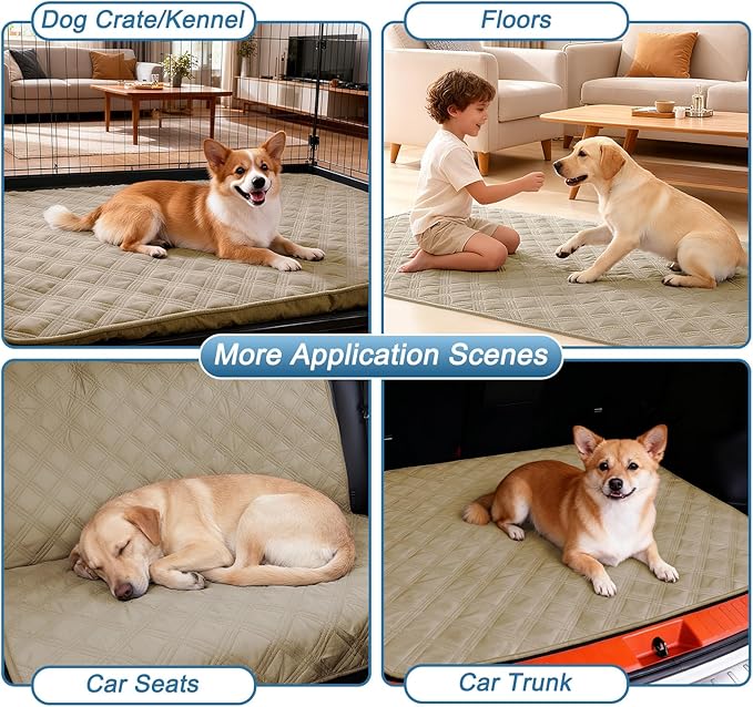 hyha Waterproof Dog Blanket, Reversible Pet Bed Blanket, Soft Sofa Couch Cover for Dogs Washable, Waterproof Pet Couch Covers for Sofa Puppy Cats Furniture Protector(40"x50", Taupe/Beige)