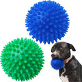 SHARLOVY 4.5'' Squeaky Dog Toy Balls for Large Breeds, Dogs Spiky Balls for Aggressive Chewers, Durable Puppy Chew Toys for Teething, Indestructible Fetch and Train, BPA Free Non-Toxic