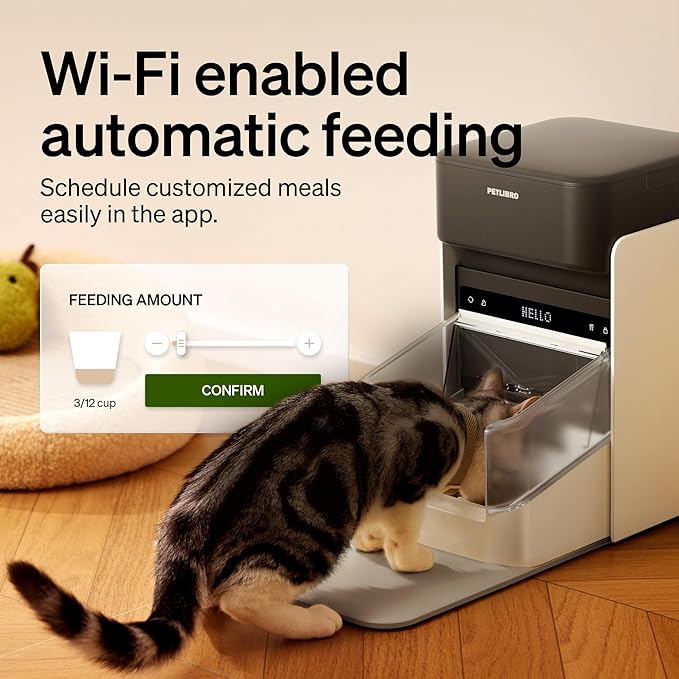 PETLIBRO RFID Cat Feeders for 3 Cats, Collar Tag for Personalized Meals, Cats Recognition, Diet Tracking and Anti-Stealing for Multi-Pets Homes and Different Diets, Wi-Fi Automatic Cat Food Dispensers