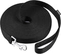 AMAGOOD Dog/Puppy Obedience Recall Training Agility Lead-15 ft 20 ft 30 ft 50 ft Long Leash-for Dog Training,Tie Out,Play,Safety,Camping (15Feet x 1Inch, Black)