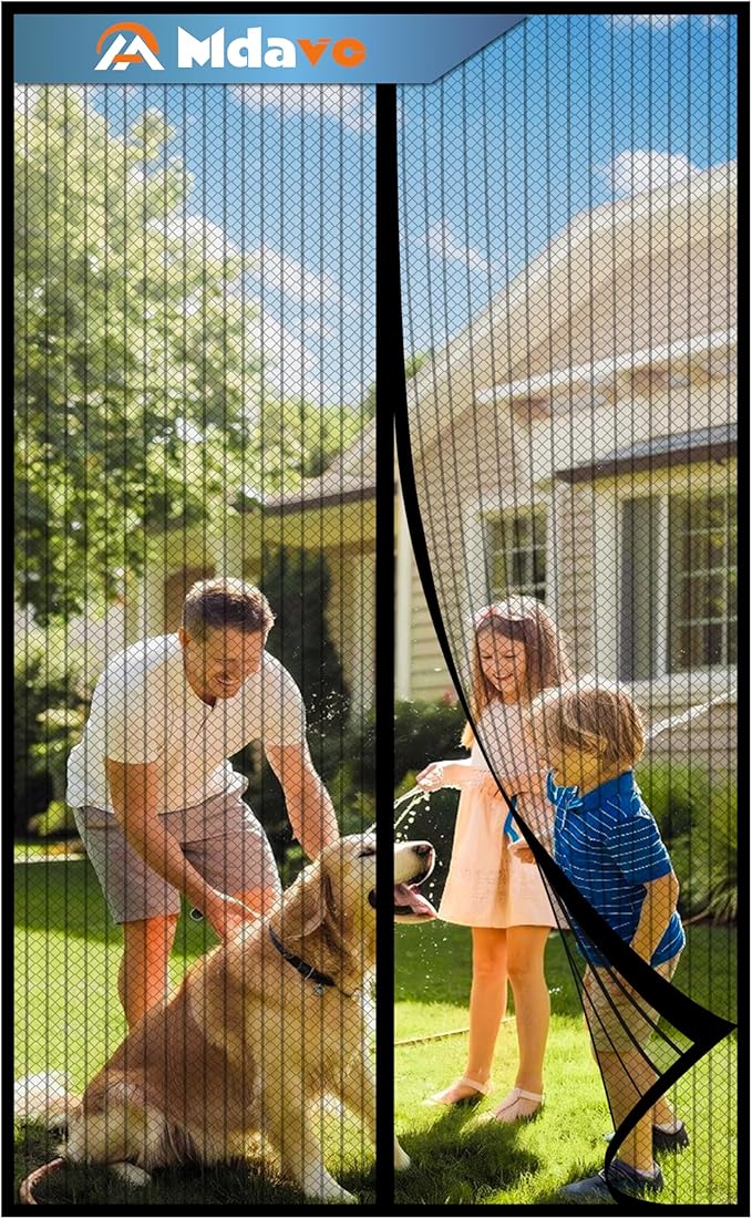 Magnetic Screen Door, Heavy Duty Door Screen Magnetic Closure Keep Bugs Out,Pet & Kid Friendly,Fit Door Size 32" x 82"