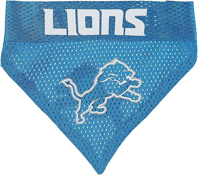 Pets First NFL DOG BANDANA - DETROIT LIONS REVERSIBLE PET BANDANA. 2 Sided Sports Bandana with a PREMIUM Embroidery TEAM LOGO, Large/X-Large. - 2 Sizes & 32 NFL Teams available