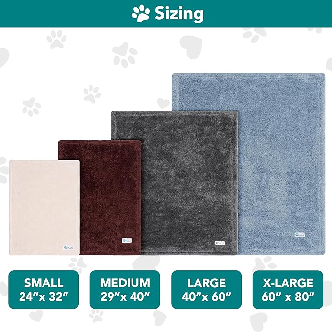 PetAmi Dog Blanket for Small Medium Dogs Beige, Fluffy Soft Puppy Blanket, Sherpa Fleece Cat Blanket for Kitten Doggie, Calming Pet Blanket Throw for Couch Sofa Bed Washable, Medium 29x40