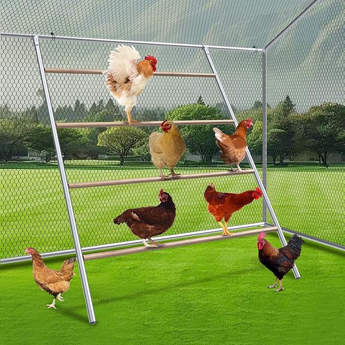 Chicken Perch, Chicken Coop Roosting Perch for Backyard Poultry, Chicken Coop Perch Easy to Assemble & Clean, Farm Chicken Toys (55" L x 40" W)