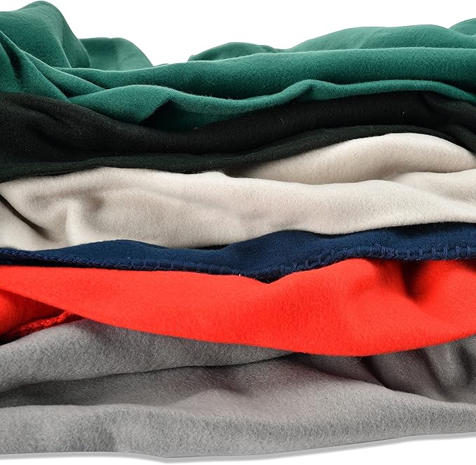 Fleece Throw Blankets Solid Lightweight Warm Soft Cozy Pet-Friendly for Home Bed Sofa Couch Dorm Office Wedding Gifts Travel Airplane for Seasons (Assorted#1 Pack of 6-50x60 Inches)