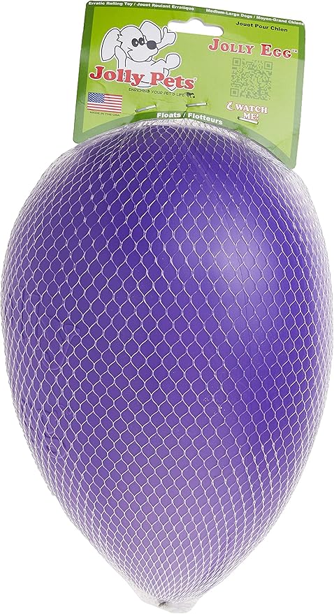 Jolly Pets Jolly Egg Dog Toy, 12 Inches/Large, Purple