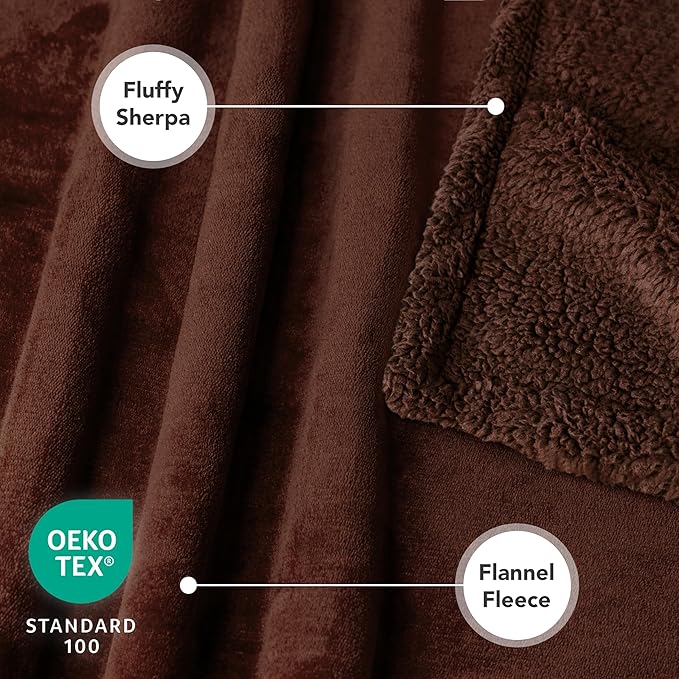 PetAmi Waterproof Dog Blanket for Small Medium Dog Puppy Cat Throw for Couch Cover Leakproof Protection, Sherpa Fleece, Reversible Soft Washable 29x40 Brown Brown