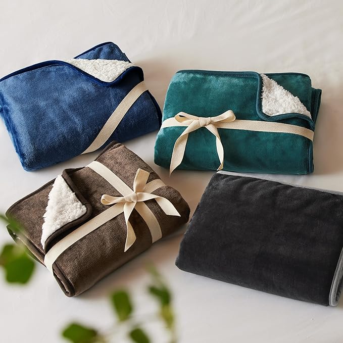Bedsure Waterproof Dog Blankets for Medium Dogs - Medium Cat Blanket Washable for Couch Protection, Sherpa Fleece Puppy Blanket, Soft Plush Reversible Throw Furniture Protector, 30"X40", Coffee Brown