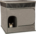 Pet Gear Pro Pawty for Cats with littertraX Mat, Put an end to Scattered Litter, Foldable, Easy Clean, Litterbox not Included, Grey